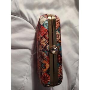 Clutch Hard Shell Orange and Teal